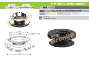 FÉKTÁRCSA BPW 430MM