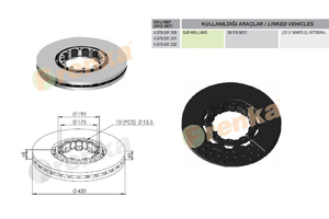 FÉKTÁRCSA SAF INTEGRAL 430MM